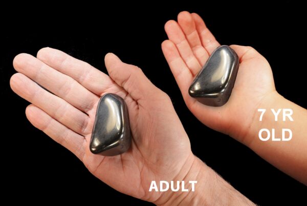 SILVER HEMATITE 2" 3-5 Oz Extra Large Tumbled Stone Polished Rock Mineral Silver Root Chakra Crystal Natural Specimen