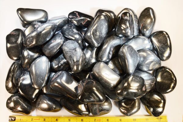 SILVER HEMATITE 2" 3-5 Oz Extra Large Tumbled Stone Polished Rock Mineral Silver Root Chakra Crystal Natural Specimen - Image 3