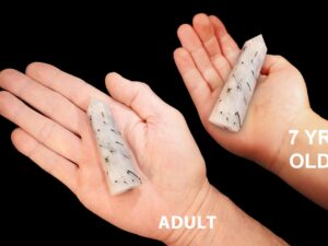 BLACK TOURMALINE QUARTZ Crystal Wand 3" 2-4 Oz Polished Rock Mineral Multi Chakra Crystal Raw Crystal Stone