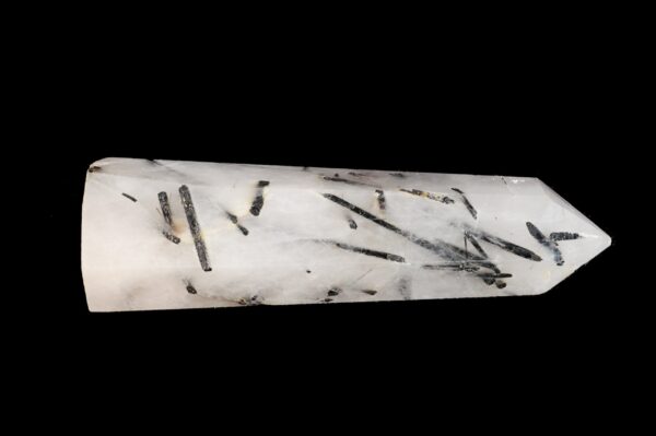 BLACK TOURMALINE QUARTZ Crystal Wand 3" 2-4 Oz Polished Rock Mineral Multi Chakra Crystal Raw Crystal Stone - Image 3