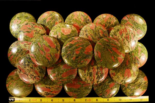 UNAKITE JASPER Palm Stone 2 1/2" Massage Polished Rock Mineral Heart Chakra Crystal   Stone Natural Specimen Reiki - Image 5