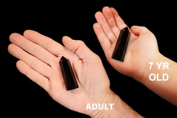 BLACK OBSIDIAN Point 2 3/4" Polished Crystal Tower Rock Mineral Root Chakra Crystal Stone Specimen Reiki Stick