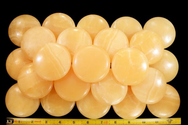 ORANGE CALCITE Palm Stone 2 1/2" Massage Polished Rock Minerals Sacral Chakra Crystals and Stones Natural Specimen Reiki xx - Image 5