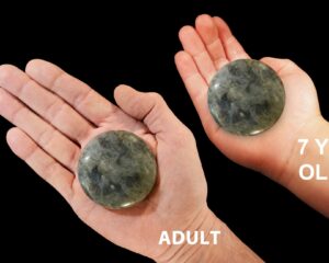 LABRADORITE Palm Stone 2 1/2" Massage Polished Rock Mineral All Chakra Crystal Stone Natural Specimen Reiki