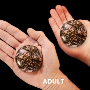 RHODONITE Palm Stone 2 1/2" Rock Mineral Heart Chakra Crystal Stone Natural Specimen