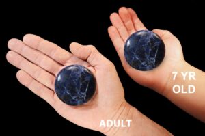 BLUE SODALITE Palm Stone 2 1/2" Massage Polished Rocks Minerals Throat Chakra Crystals and Stones Natural Mineral Specimen Reiki xx