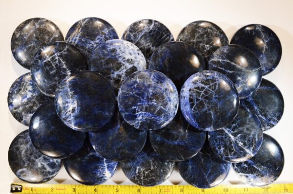 BLUE SODALITE Palm Stone 2 1/2" Massage Polished Rocks Minerals Throat Chakra Crystals and Stones Natural Mineral Specimen Reiki xx - Image 5