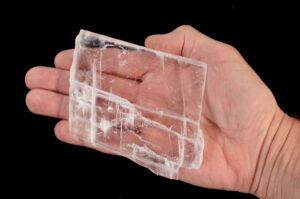 CLEAR SELENITE Slab 4"-6" 8-12 Oz Real Selenite Charging Plate Raw Rock Mineral Specimen Rough Crown Chakra Crystal