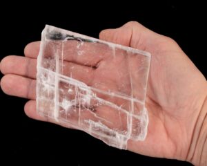 CLEAR SELENITE Slab 4"-6" 8-12 Oz Real Selenite Charging Plate Raw Rock Mineral Specimen Rough Crown Chakra Crystal