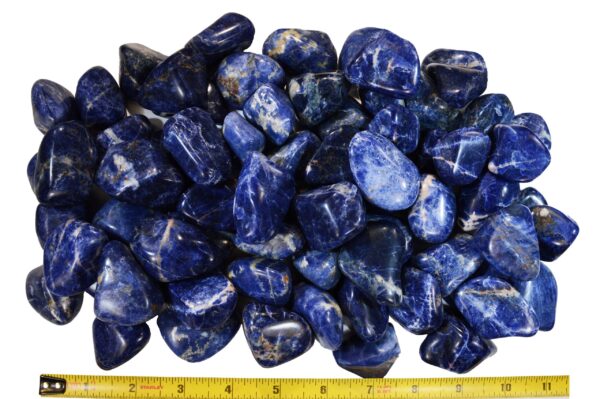 BLUE SODALITE 1 1/4" A Grade Large Tumbled Stone Polished Rock Mineral Throat Chakra Crystal Stone Natural Specimen Reiki - Image 4