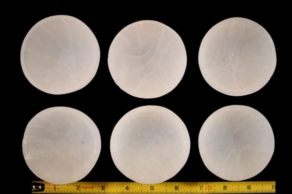 SATIN SPAR Bowl 2 1/2" Polished Selenite Stone Dish Rock Mineral Crown Chakra Crystal Reiki Specimen - Image 4
