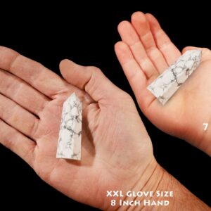 HOWLITE Crystal 2 1/2" A Grade Polished Crystal Tower Rock Mineral Crown Chakra Raw Crystal Stone Reiki Raw Stone Specimen