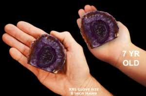 PURPLE AGATE GEODE 3" 8-12 Oz Kidz Rock Large Polished Rock Mineral Crown Chakra Crystal Stone Natural Specimen Reiki