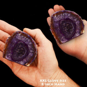 PURPLE AGATE GEODE 3" 8-12 Oz Kidz Rock Large Polished Rock Mineral Crown Chakra Crystal Stone Natural Specimen Reiki