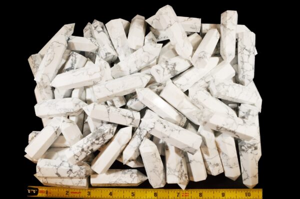 HOWLITE Crystal 2 1/2" A Grade Polished Crystal Tower Rock Mineral Crown Chakra Raw Crystal Stone Reiki Raw Stone Specimen - Image 4