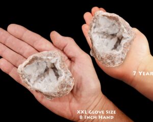 SONARO GEODE 3" 5-8 Oz Quartz Crystal Rock Mineral Crown Chakra Crystal Stone Natural Raw Mineral Specimen Reiki
