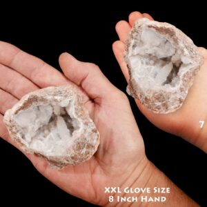 SONARO GEODE 3" 5-8 Oz Quartz Crystal Rock Mineral Crown Chakra Crystal Stone Natural Raw Mineral Specimen Reiki
