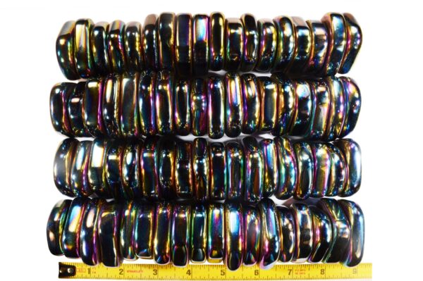 RAINBOW MAGNETIC HEMATITE 1 1/2" Polished Rock Mineral Root Chakra Crystal Stone Raw Specimen Reiki - Image 4