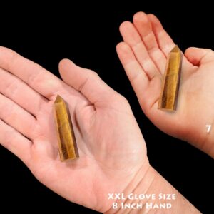 BROWN TIGERS EYE Point 2 3/4" Top Grade Polished Crystal Tower Wand Rock Mineral Solar Plexus Chakra Stone Natural Specimen Reiki