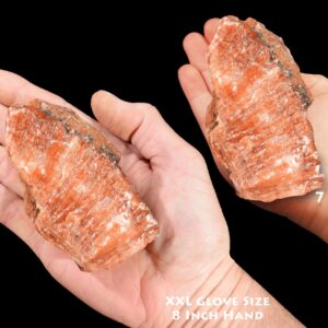 RED WHITE CALCITE 4" 13-16 Oz Raw Chakra Crystal Stone Rough Rock Mineral Specimen Reiki