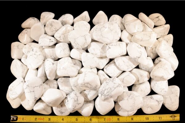 HOWLITE Crystal 2 1/4" 1-3 Oz Tumbled Polished Natural Rock Mineral Crown Chakra Crystal Stone Reiki Specimen - Image 3