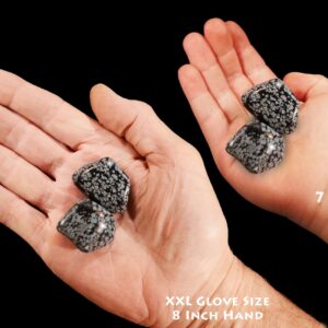 SNOWFLAKE OBSIDIAN 1 1/4" 2 Pieces Tumbled Polished Rock Mineral Root Chakra Crystal Stone Natural Specimen Reiki Stone