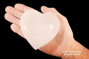 SELENITE Heart Dish 4" x 4" 12 Oz Polished Stone Bowl Rock Mineral Crown Chakra Crystal Reiki Specimen