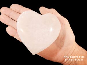 SELENITE Heart Dish 4" x 4" 12 Oz Polished Stone Bowl Rock Mineral Crown Chakra Crystal Reiki Specimen