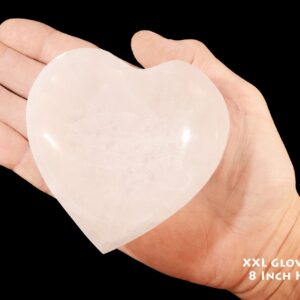 SELENITE Heart Dish 4" x 4" 12 Oz Polished Stone Bowl Rock Mineral Crown Chakra Crystal Reiki Specimen