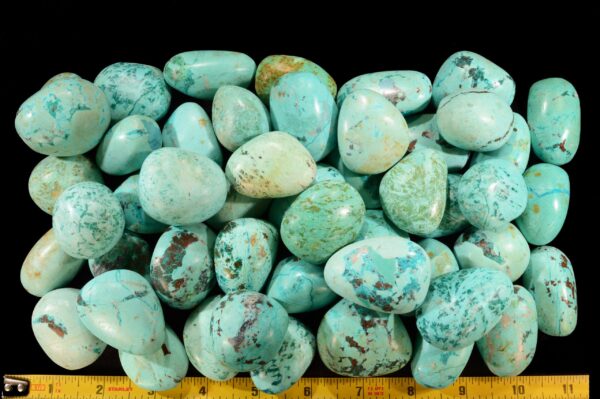 CHRYSOCOLLA 1 1/2" Top Grade Tumbled Polished Natural Rock Mineral Throat Chakra Crystal Stone Specimen - Image 4