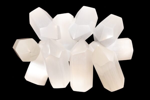 SATIN SPAR Crystal Point 4" x 1 1/2" 9 Oz A Grade Selenite Crystal Tower Polished Rock Mineral Crown Chakra Crystal Stone Reiki - Image 2