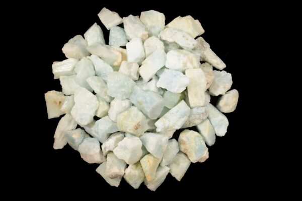 AQUAMARINE Crystal 1" 2 Pieces A Grade Rough Precious Gemstone Throat Chakra Crystal Raw Rock Mineral Specimen Reiki   Stone - Image 3