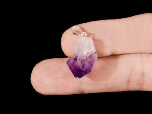 AMETHYST Crystal Pendant 1" For Necklace Jewelry Raw Rock Mineral Crown Chakra Crystal Stone Natural Specimen Reiki