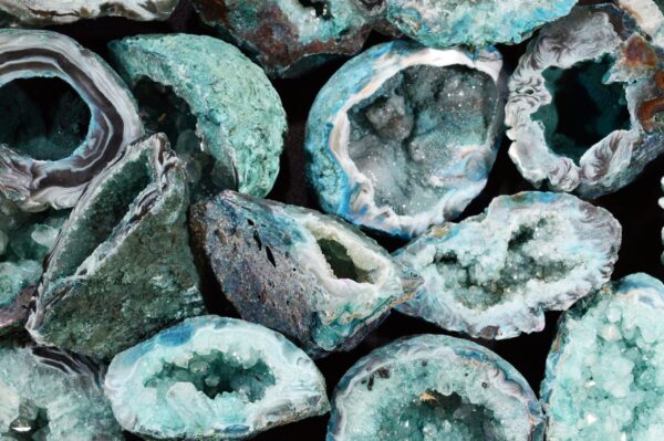 OCO AGATE GEODE Teal 2" Polished Rock Mineral Throat Chakra Crystal Stone Natural Raw Mineral Specimen Reiki - Image 2