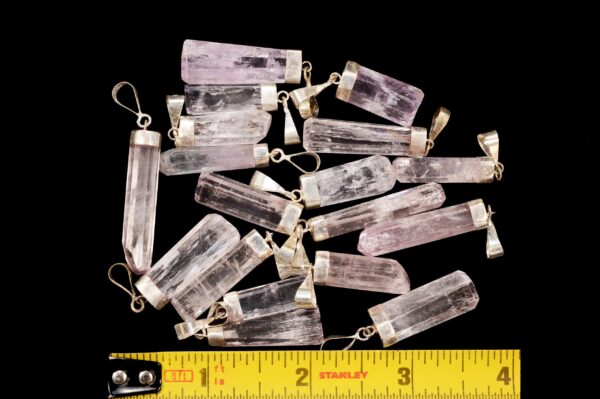 KUNZITE Crystal Necklace Pendant 2" Rough .925 Sterling Jewelry Rock Mineral Raw Heart Chakra Reiki Genuine Natural Gemstone - Image 3