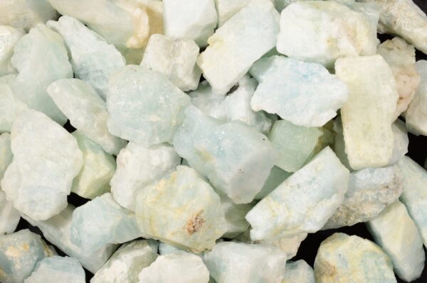 AQUAMARINE Crystal 1" 2 Pieces A Grade Rough Precious Gemstone Throat Chakra Crystal Raw Rock Mineral Specimen Reiki   Stone - Image 2