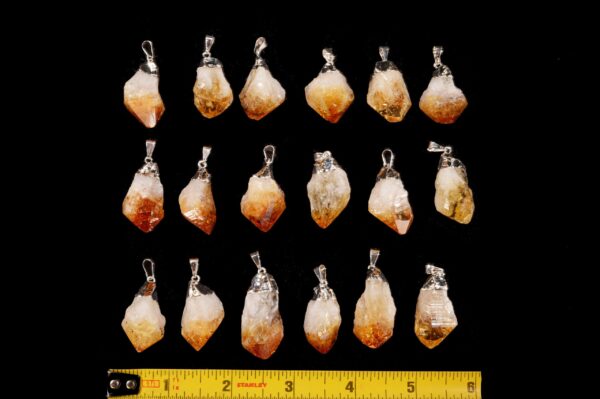 CITRINE CRYSTAL Pendant 1" Jewelry Necklace Raw Rock Mineral Sacral Chakra Crystal Rough Natural Specimen Reiki Stone - Image 3