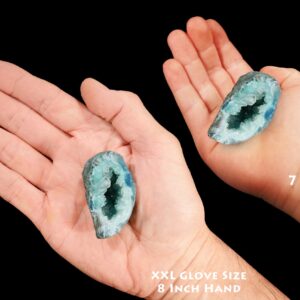 OCO AGATE GEODE Teal 2" Polished Rock Mineral Throat Chakra Crystal Stone Natural Raw Mineral Specimen Reiki