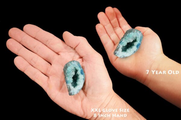 OCO AGATE GEODE Teal 2" Polished Rock Mineral Throat Chakra Crystal Stone Natural Raw Mineral Specimen Reiki