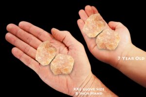 NATURAL ORANGE CALCITE 1 1/2" 2 Pieces Crystal Raw Rock Mineral Sacral Chakra Crystal Stone Raw Natural Specimen