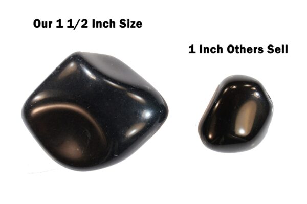 RARE APACHE TEAR Polished 1 1/4" to 1 1/2" Tumbled Pieces Rock Mineral Root Chakra Crystal Stone Natural Specimen Reiki Gemstone - Image 4