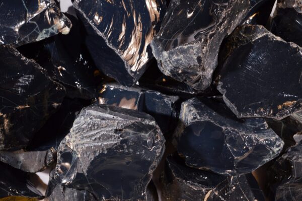 SPIDERWEB OBSIDIAN 3" 4-7 Oz B Grade Rough Rock Mineral Root Chakra Crystal Reiki Stone Specimen - Image 2