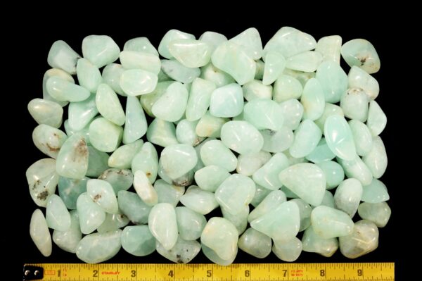 PREHNITE Crystal 1" 2 Pieces Top Grade Tumbled Polished Heart Chakra Crystal Rock Mineral Specimen Reiki Stone - Image 3