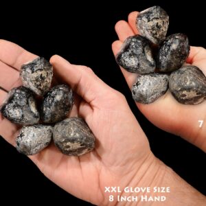 APACHE TEAR 1 5/8" Set of 5 Pieces Rough Rock Mineral Raw Root Chakra Crystal Stone Raw Natural Specimen Reiki Stone