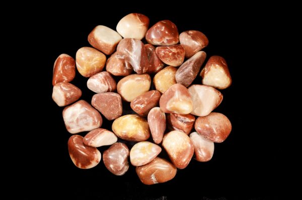 RED & CREAM DOLOMITE 1 3/4" Large Polished Tumbled Rock Mineral All Chakras Crystal Stone Natural Mineral Specimen Reiki - Image 2