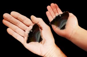 RARE Davis Creek Rainbow Obsidian 2" 1-2 Oz Top Grade Raw Wire Wrap Rock Mineral Chakra Crystal Rough Natural Lapidary Specimen