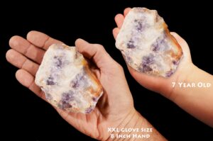 CHEVRON DREAM AMETHYST 3" 8-12 Oz Low Grade Lapidary Rough Extra Large Rock Mineral Third Eye Chakra Crystal Natural Specimen