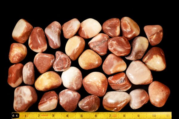 RED & CREAM DOLOMITE 1 3/4" Large Polished Tumbled Rock Mineral All Chakras Crystal Stone Natural Mineral Specimen Reiki - Image 3