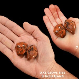 MAHOGANY OBSIDIAN 1 1/2" Set of 2 Pieces Tumbled Polished Rock Mineral Specimen Sacral Chakra Crystal Reiki Stone