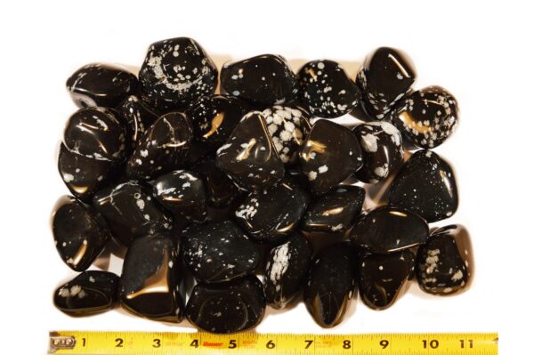 SNOWFLAKE OBSIDIAN 2" 2-5 Oz A Grade Large Tumbled Polished Rock Mineral Root Chakra Crystal Natural Specimen Reiki Stone - Image 4